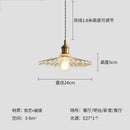 Ljojo Retro Restaurant Pendant Light Chandelier LED Lamp Glass Flower for Bedroom Living Room Hallway