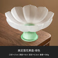 Ljojo Lotus Fruit Plate: Pink Nut Refreshment Plate for Living Room Coffee Table