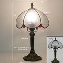 French Table Lamp Stained Glass Red Rose 8 Inches Bedside Reading Light Ljojo
