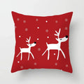 Ljojo Merry Christmas Print Sofa Cushion Decoration Pillowcase