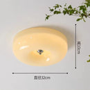 Ljojo Franch Cream Glass Ceiling Lamp DownLight for Living Room Bedroom