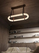 Dimmable Led Marble Design Leather Chandelier - Modern Hanging Lamps by Ljojo