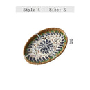 Ljojo Light Luxury Shell Inlaid Rattan Storage Basket Tray