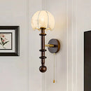 Ljojo French Retro Wood Wall Lamp | Stylish Indoor Lighting for Living Room and Bedroom