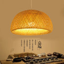 Bamboo Pendant Lamps Hand Knitted Chinese Style Weaving Hanging Lamps 26cm - Restaurant Home Decor Lighting Fixtures