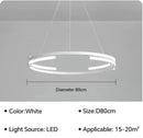 Ljojo LED Round Chandelier for Home Decor in Living Room, Dining Room - Simple Design