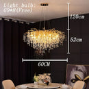 Gold Crystal Ceiling Chandelier for Dining Living Room Luxury by Ljojo