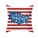 Ljojo LOVE USA Patriotic Letters Decorative Cushion Cover - Cartoon Style Home Decor Pillowcase