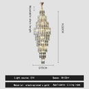 Ljojo Luxury Crystal Chandelier for Villa Living Room and Spiral Staircase