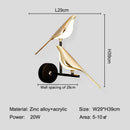 Ljojo Magpie Bird Wall Light - 360° Rotatable Touch Switch LED Wall Sconce