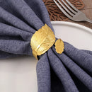 Gold Maple Leaf Napkin Rings by Ljojo: Elegant Table Decor for Wedding, Party, Dinner