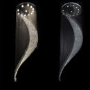 Ljojo Luxury Spiral Crystal Chandelier for Modern Staircase & Living Room
