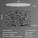 Modern Black Stone Led Pendant Lights Chandeliers for Living Room by Ljojo