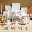 Ljojo 30/60 Piece Porcelain Tableware Set for 6/12, Cups, Saucers, Plates - MALACASA Series