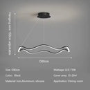 LED Chandelier: Wavy Ring Nordic Style Lighting by Ljojo