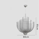 Metal Birdcage LED Pendant Lamp Minimalist Chandelier for Restaurant Bedroom Living Room Glass Pendant Light - Ljojo