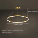 Ljojo Modern Acrylic LED Ring Chandelier for Home & Restaurant Decoration