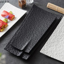 Ljojo Matte Ceramic Sushi Plate Long Strip Fish Dish Molecular Cuisine Tableware
