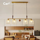 Ljojo Retro American Living Room Pendant Light Antique Glass Crystal Postmodern Bedroom Dining Room Light