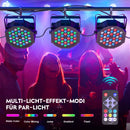 Ljojo™ 4PCS 36LEDs RGB Par Lights with Remote Control for Disco Wedding Party