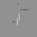 Ljojo Slim Vertical Suspension Pendant Lamp for Minimalist Bedroom Living Room Light Fixture