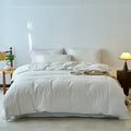 Ljojo 100% Cotton Yarn-Dyed 4-Piece Duvet Set - Ultra-Soft Bedding