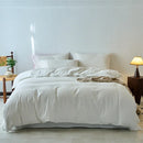 Ljojo 100% Cotton Yarn-Dyed 4-Piece Duvet Set - Ultra-Soft Bedding