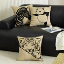 Embroidered Animal Cushion Cover 45x45cm by Ljojo - Puppy Horse Panda Bunny Zebra