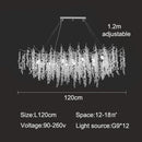 Ljojo Modern Luxury Crystal Chandelier LED Pendant Lamp Indoor Lighting Fixture
