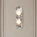 Ljojo Marble LED Wall Lamp White Glass Sconce for Indoor Spaces