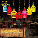 Ljojo Macaroon Glass Pendant Lights for Home Restaurant Kitchen Island Loft Decor