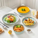 Ljojo LOIRE 16/32 Piece Green Ceramic Dinnerware Set - Oven Safe Stoneware