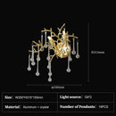 Luxury Gold Tree Branch Teardrop Crystal Chandelier Modern LED Home Decor by Ljojo