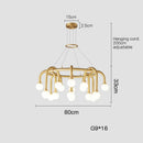 G9 Italian Copper Glass Bubble Chandelier by Ljojo - Luxury Hanging Lamp for Living Room