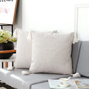 Ljojo Linen Tassel Cushion Cover for Home Decor