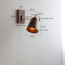 Ljojo LED Walnut Ash Wood Wall Sconce with Pull Chain Switch