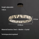 Luxury Snowflake Print Crystal Pendant Light for Living Room Dining Room by Ljojo