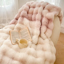 Ljojo Long Fur Rabbit Plush Blanket