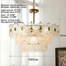 Emerald Green Glass Chandelier for Bedroom and Living Room by Ljojo