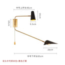 Industrial Copper Swing Arm Wall Lamp Double Head LED E27 Gold/Black/White by Ljojo