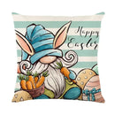 Easter Bunny Eggs Pillowcase 45x45cm Linen Pillow Covers, Ljojo Home Decor Brand