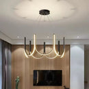 LED Hanging Lamp Modern U Shape Metal Stylish Minimalist Chandelier by Ljojo