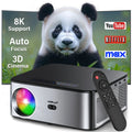 Ljojo™ 8K 35000 Lumens Android Wifi Projector 1080P Native Auto Focus Home Theater