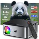 Ljojo™ 8K 35000 Lumens Android Wifi Projector 1080P Native Auto Focus Home Theater