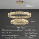 Nordic Style Crystal Chandelier Pendant Ceiling Lamp - Luxurious LED Lighting by Ljojo