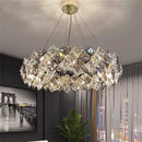 Dimmable LED Crystal Chandelier Hanging Lamp Linear Round Square For Dining Room by Ljojo.