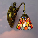 European Stained Glass Mermaid Wall Lamp for Bedroom - Ljojo Aisle Staircase Light