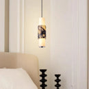 Art Deco LED Pendant Light Dimmable Real Marble White Acrylic for Restaurant Kitchen Bedroom by Ljojo