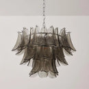 Franch Murano Gray Glass Shell LED Chandelier Lamps for Home Decor by Ljojo