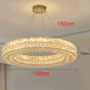 Ljojo Luxury Crystal Living Room Chandelier - Elegant Dining Room Pendant Lamp & Ceiling Light